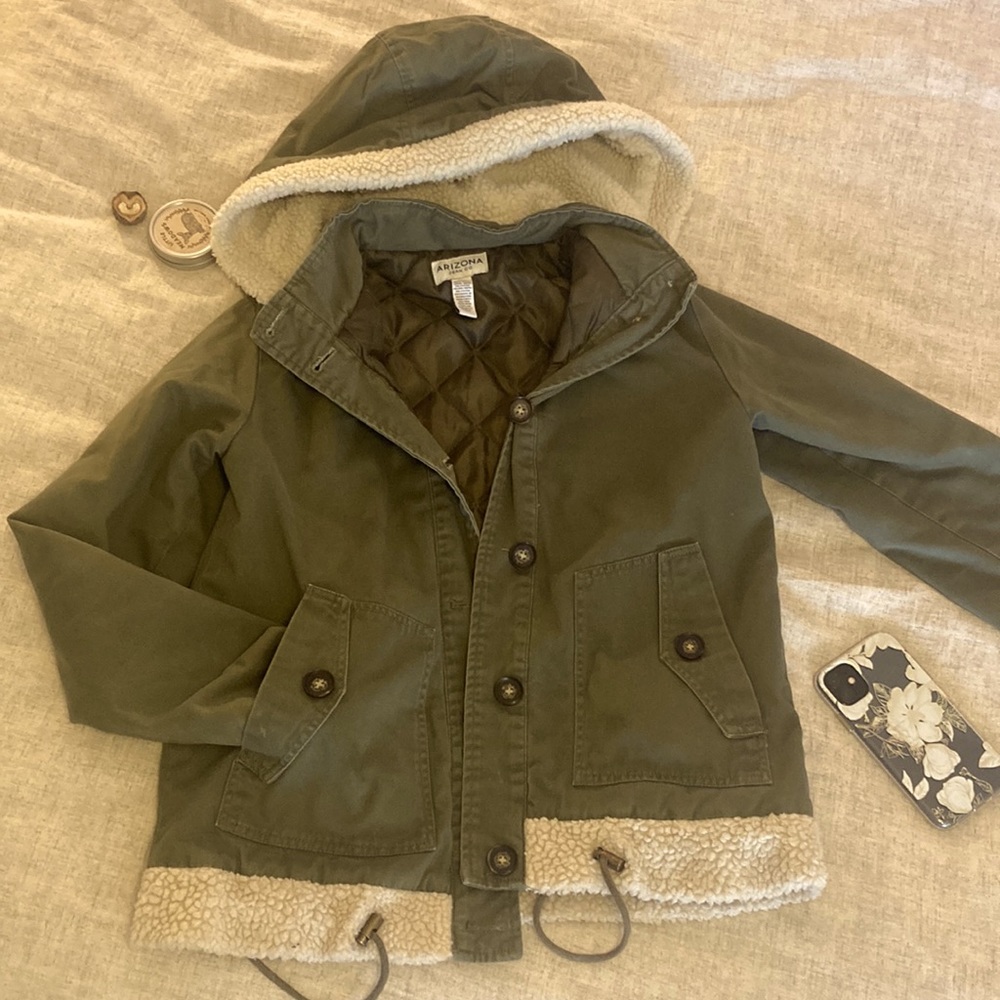Arizona Jean Co. Juniors XS Army Green Lightweight Coat/Jacket.
